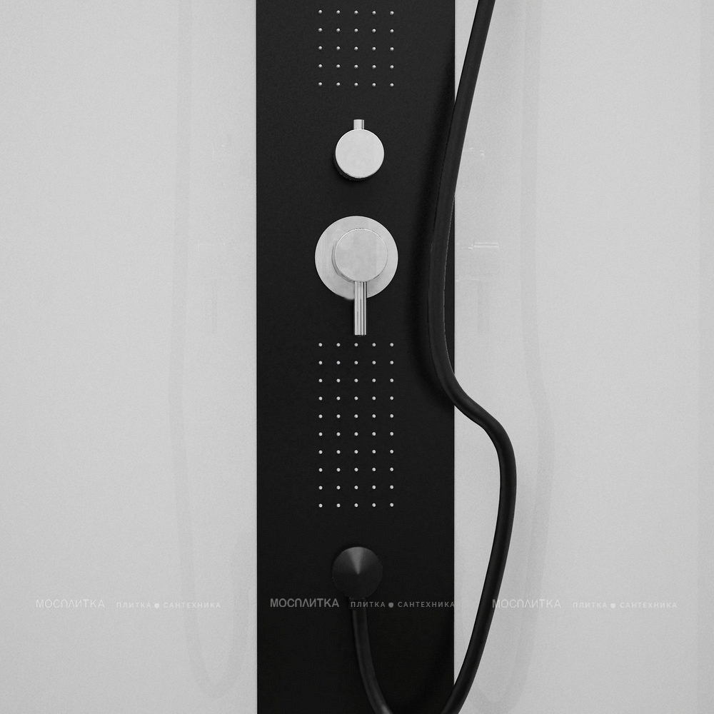 Душевая кабина Black&White Galaxy 90х90 см G8705 черный профиль, стекло прозрачное - изображение 4