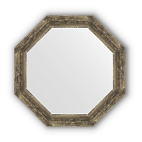 Зеркало в багетной раме Evoform Octagon, BY 3665, 63 x 63 см, состаренное дерево с плетением