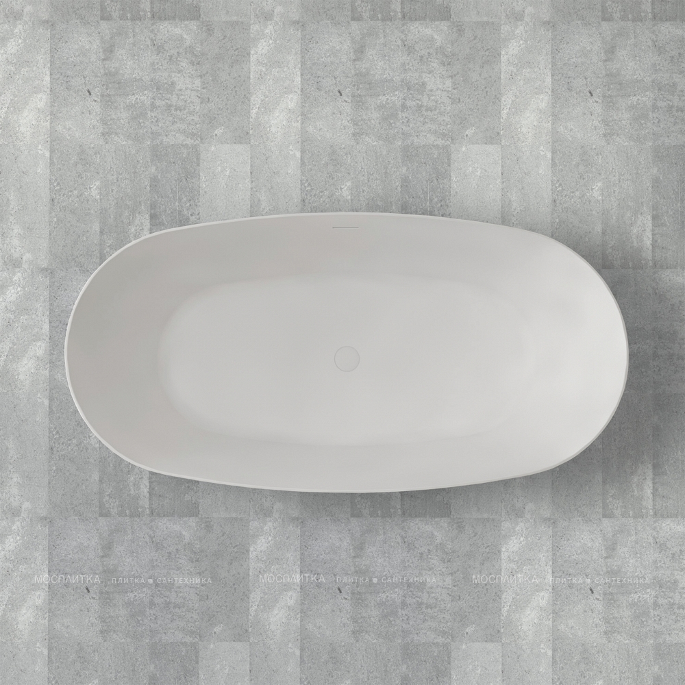 Ванна из искусственного камня 160х80 Abber Stein AS9606 белая матовая - изображение 4