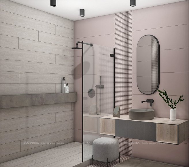 Дизайн Ванная в стиле Современный в сером цвете №12722 - 4 изображение