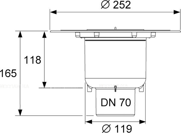 Сифон TECE Drainpoint S DN 70 «вертикальный» - изображение 2