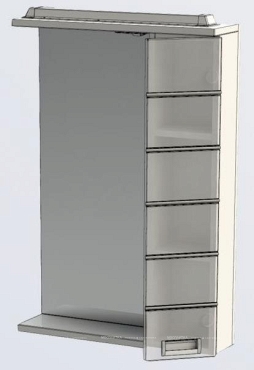 Зеркальный шкаф Aquanet Доминика 60 LED белый - 5 изображение