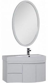 Комплект мебели для ванной Aquanet Сопрано 95 R распашн. двери белый