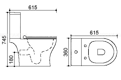 Унитаз-компакт безободковый Azario Verde AZ-2224 с крышкой-сиденьем микролифт, белый - изображение 3