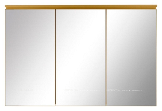 Зеркальный шкаф De Aqua Алюминиум 120 золото, фацет - 2 изображение