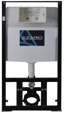 Комплект подвесной безободковый унитаз Azario Grado AZ-8010-1000+AZ-8200-0013+AZ-0046N-MB с микролифтом + система инсталляции с кнопкой смыва черный матовый - 2 изображение
