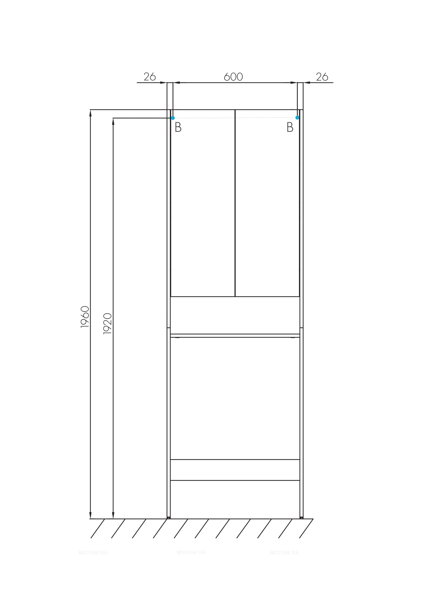 Шкафчик Aquaton Лондри белый, для стиральной машины 1A260503LH010 - изображение 3