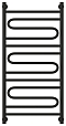 Полотенцесушитель водяной Сунержа Элегия+ 100х50 см 31-0205-1050 матовый черный - изображение 2
