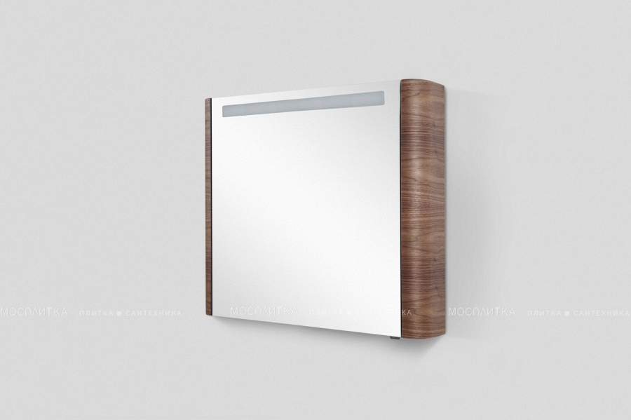 Зеркальный шкаф Am.Pm Sensation M30MCL0801NF, цвет - орех, с подсветкой, левый, 80 см - изображение 3