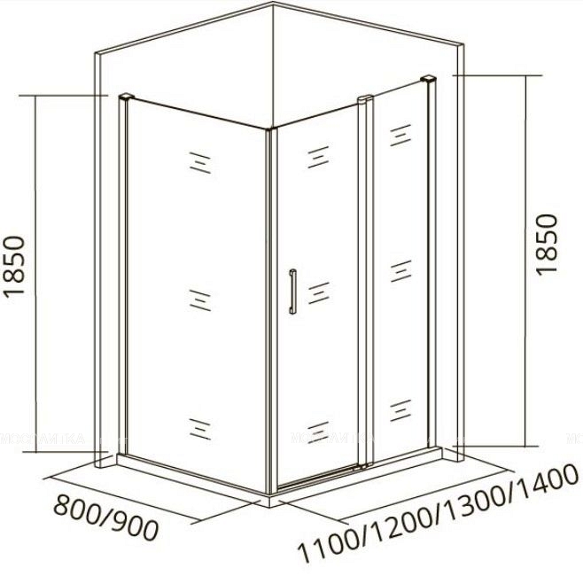 Боковая перегородка GOOD DOOR Infinity SP-100-G-CH - изображение 3