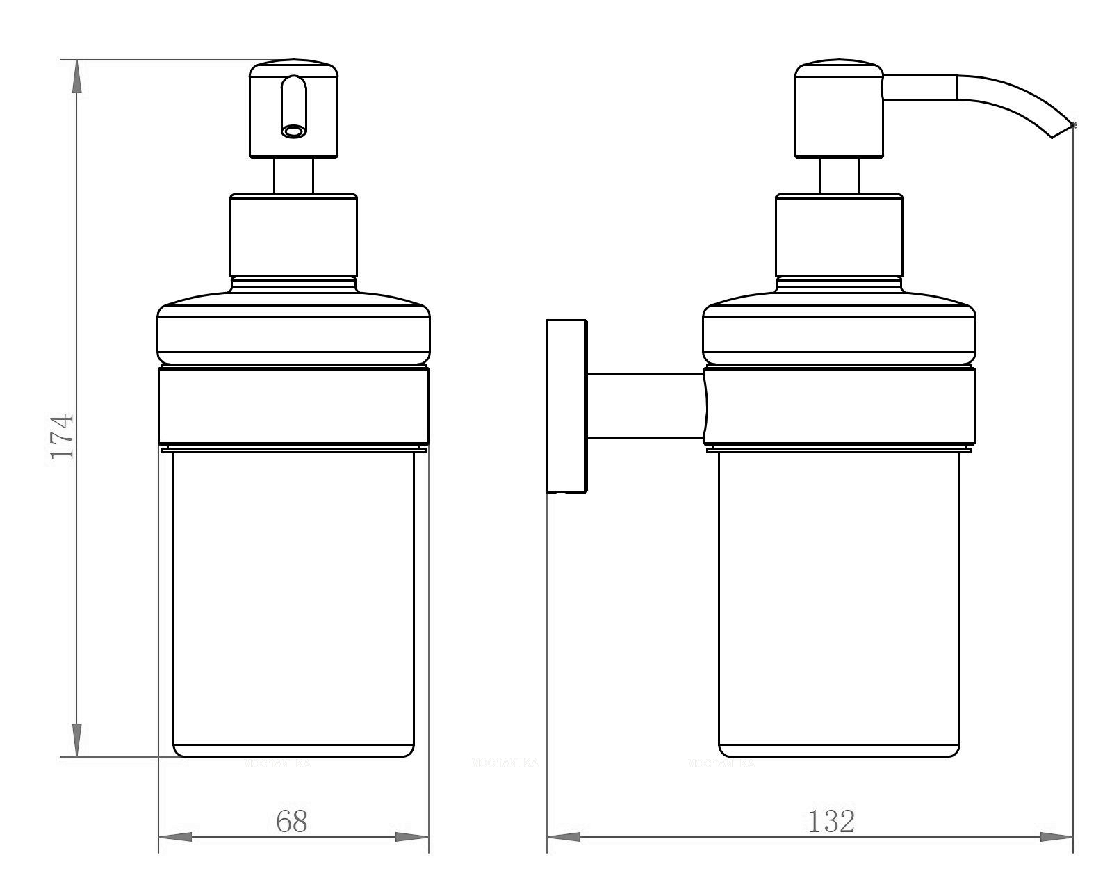 Дозатор для жидкого мыла Aquanet 4581 - изображение 2