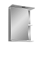 Зеркальный шкаф Stella Polar Волна Верея 55/C 55 см с подсветкой, белый 