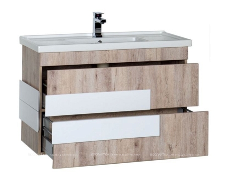 Комплект мебели для ванной Aquanet Мадейра 100 дуб кантри - 7 изображение