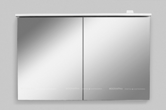 Зеркальный шкаф с LED-подсветкой Am.Pm Spirit 2.0 M70AMCX1001WG, 100 см, цвет: белый, глянец - 9 изображение