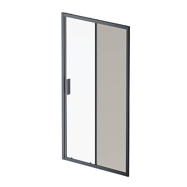 Душевая дверь Am.Pm Gem 110 см W90G-110-1-195BG стекло прозрачное / тонированное, профиль черный
