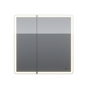Зеркальный шкаф Dreja Point 80 см 99.9034 с подсветкой, белый - 4 изображение