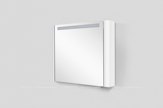 Зеркальный шкаф Am.Pm Sensation M30MCL0801WG, цвет - белый глянец, с подсветкой, левый, 80 см - 3 изображение