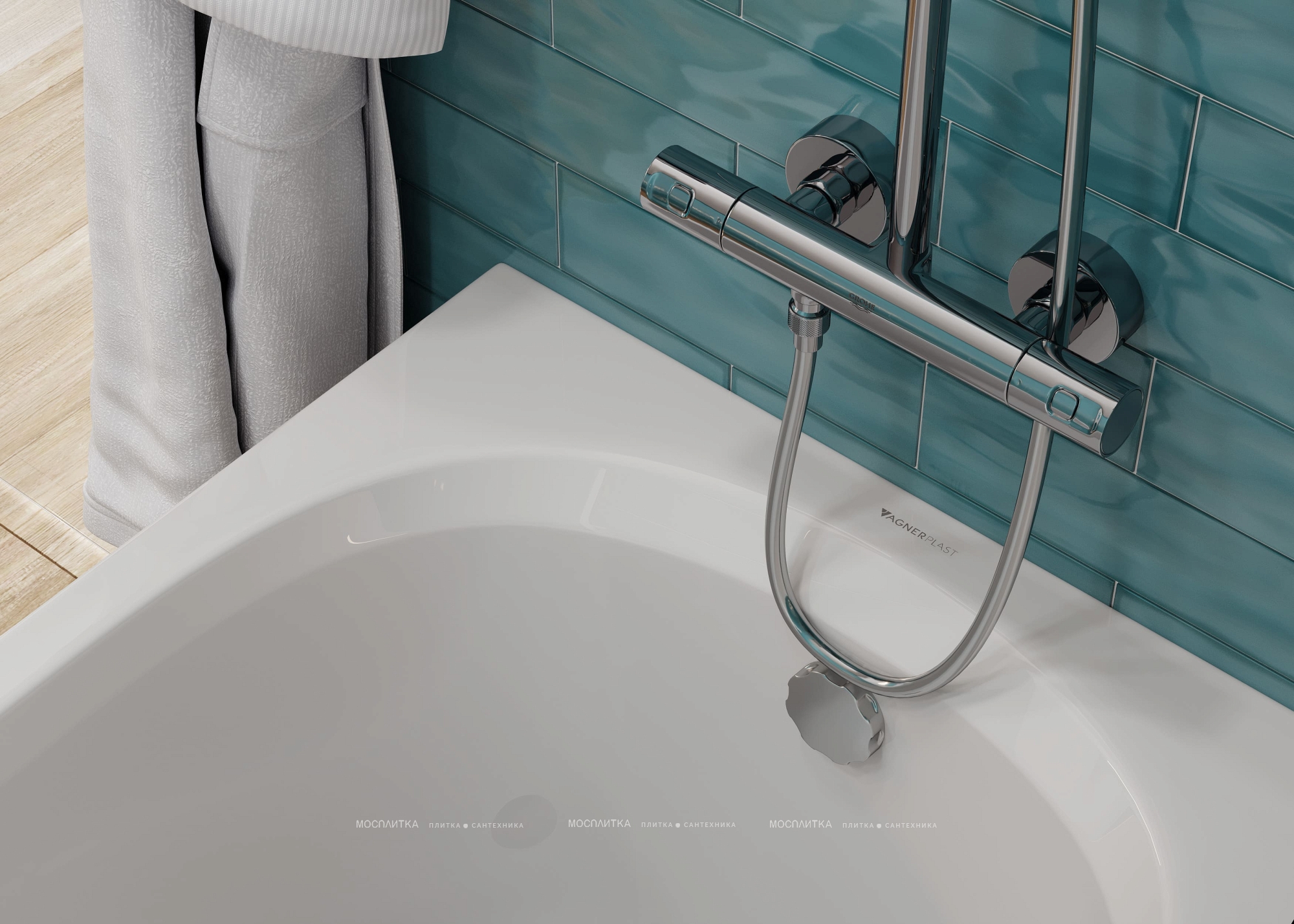 Акриловая ванна Vagnerplast KASANDRA 180x70 - изображение 6