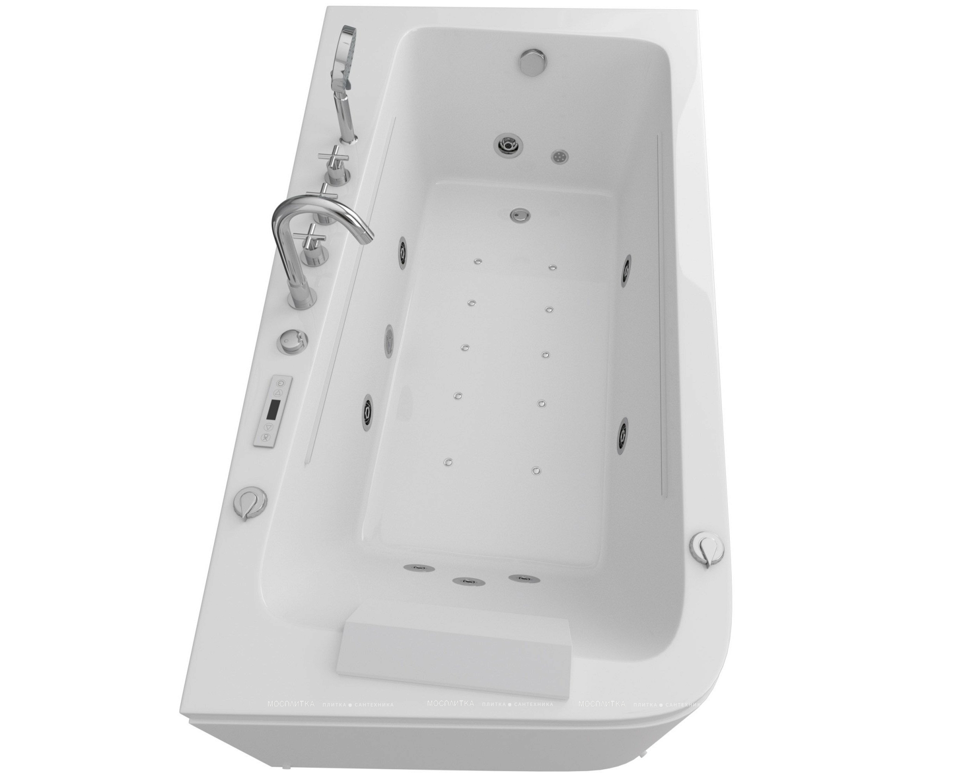 Акриловая ванна Grossman GR-17095R с гидромассажем, 95x170 см, белая, правая - изображение 3