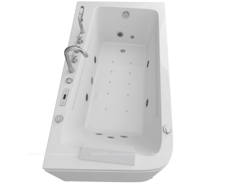 Акриловая ванна Grossman GR-17095R с гидромассажем, 95x170 см, белая, правая - 3 изображение