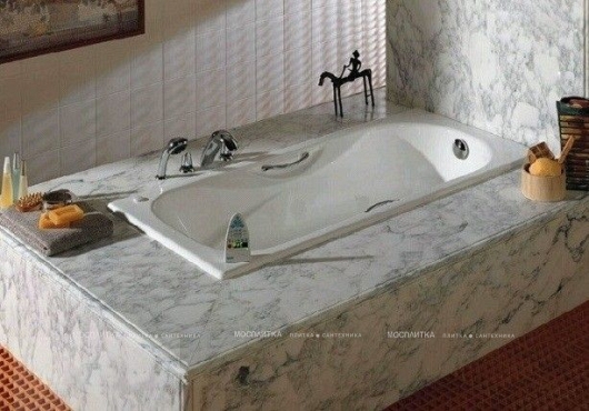 Чугунная ванна Roca Malibu R 150х75 см с ручками - 6 изображение