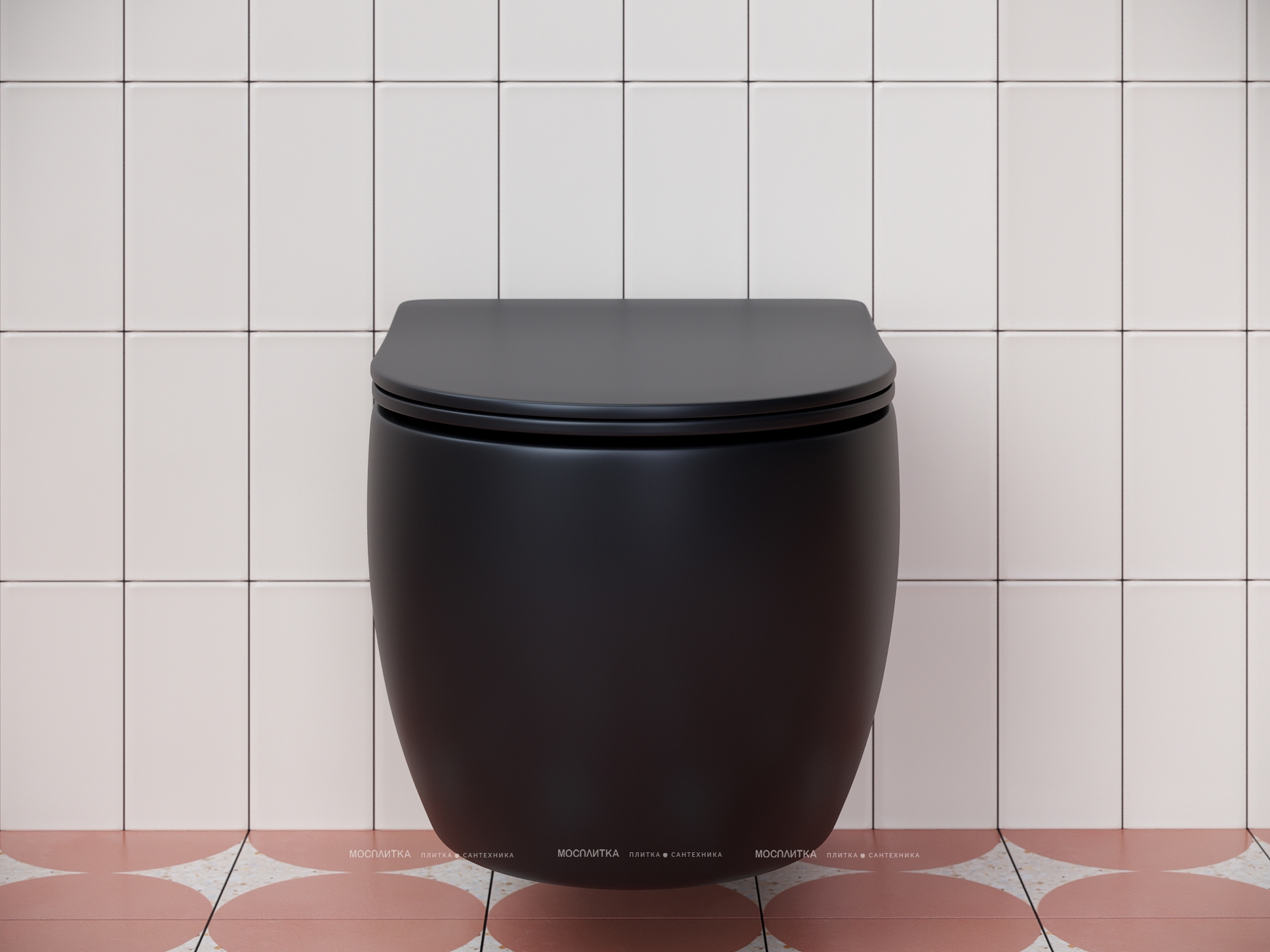 Комплект подвесной безободковый унитаз Ceramica Nova Play CN3001MB черный матовый с сиденьем микролифт + инсталляция Am.Pm ProC I012707.0238 с клавишей смыва ProC S, чёрная матовая - изображение 5