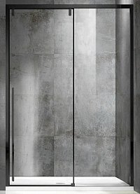 Душевая дверь Vincea Lugano 130x195 см, VDS-1L130CLB-1, профиль черный, стекло прозрачное