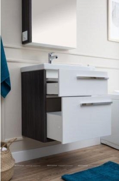 Комплект мебели для ванной Aquanet Фостер 60 эвкалипт мистери/белый - 15 изображение