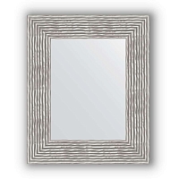 Зеркало в багетной раме Evoform Definite BY 3025 46 x 56 см, волна хром