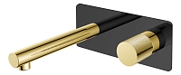 Смеситель Boheme Stick 125-BG.2 для раковины, black touch gold