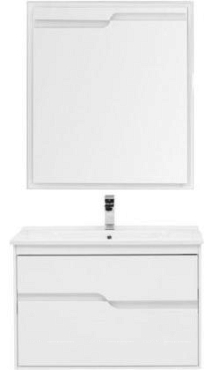 Комплект мебели для ванной Aquanet Модена 85 белый глянец - 2 изображение