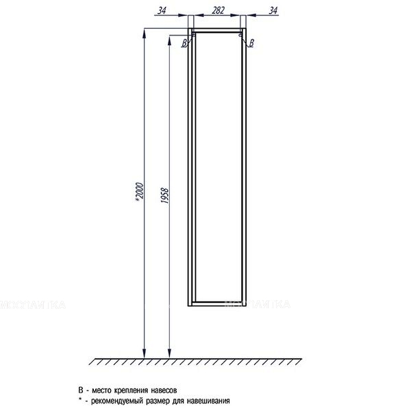 Шкаф-пенал Aquaton Римини белый глянец - изображение 7