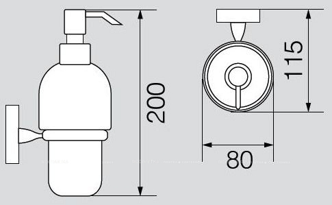 Дозатор жидкого мыла настенный Veragio Bonjour, хром/керамика VR.BNR-7870.CR - 3 изображение