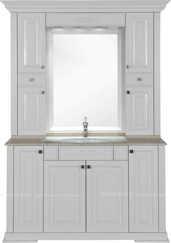 Зеркальный шкаф Aquanet Кастильо 140 белый - изображение 4