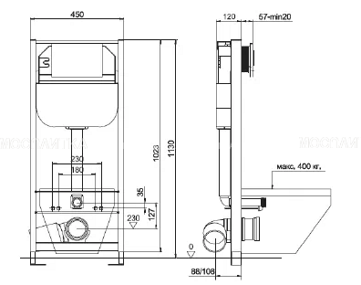 Комплект подвесной безободковый унитаз Villeroy & Boch Subway 2.0 5614R201 alpin с тонким сиденьем микролифт + инсталляция Creto Standart 1.1 INST-CR-1.1 - изображение 19