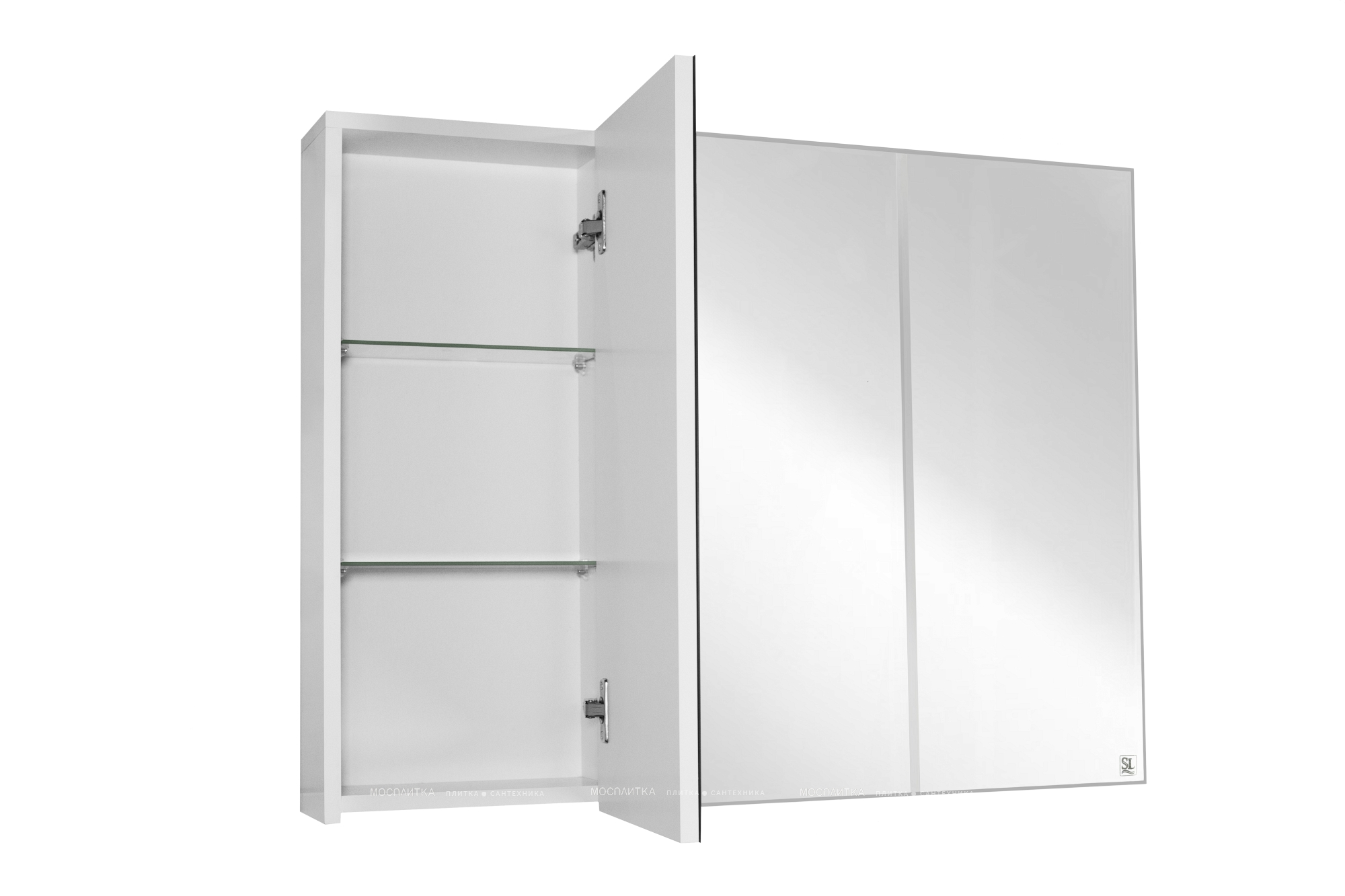 Зеркальный шкаф Style Line Альтаир 90 см ЛС-000010059 трюмо, белый - изображение 2
