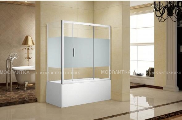 Шторка для ванны Aquanet Practic AE10-B-150H150U-CP, прозрачное стекло - изображение 3