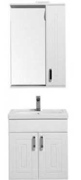 Комплект мебели для ванной Aquanet Рондо 60 фасады белый - 2 изображение
