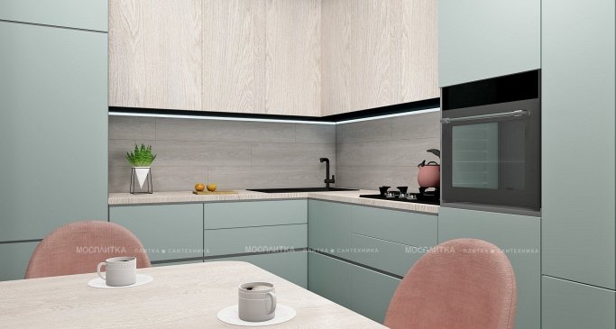 Дизайн Кухня в стиле Современный в сером цвете №12724 - 6 изображение