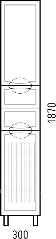 Пенал Corozo Монро 30 SD-00000713,белый - изображение 5