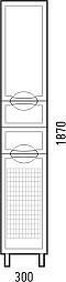 Пенал Corozo Монро 30 SD-00000713,белый - 5 изображение