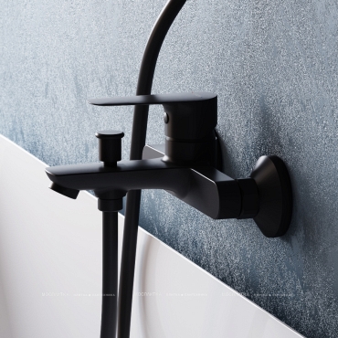 Смеситель для ванны с душем Dorff Prime New D4011022 черный матовый - 3 изображение