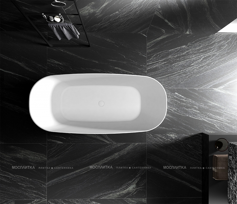 Акриловая ванна Abber 150х75 см AB9368-1.5, белый - изображение 5