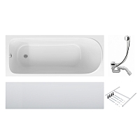 Акриловая ванна Am.Pm Sense W75A-150-070W-KL белая 150x70 с каркасом и сливом-переливом1