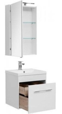 Комплект мебели для ванной Aquanet Августа 58 белый - 3 изображение