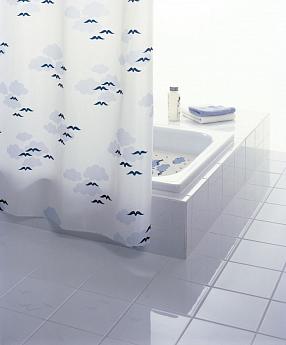 Штора для ванных комнат Ridder Helgoland 46363 синяя/голубая