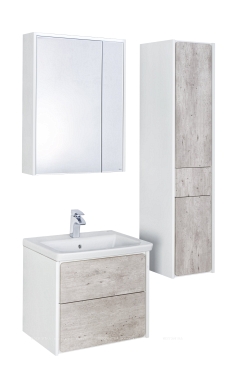Зеркальный шкаф Roca Ronda 60 белый матовый/бетон ZRU9303007 - 2 изображение