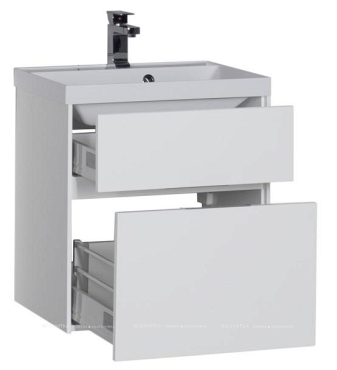 Комплект мебели для ванной Aquanet Латина 60 2 ящика белый - 5 изображение