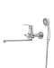 Смеситель Agger Clean A2421100 для ванны и душа с керамическим девиатором и душевым набором 