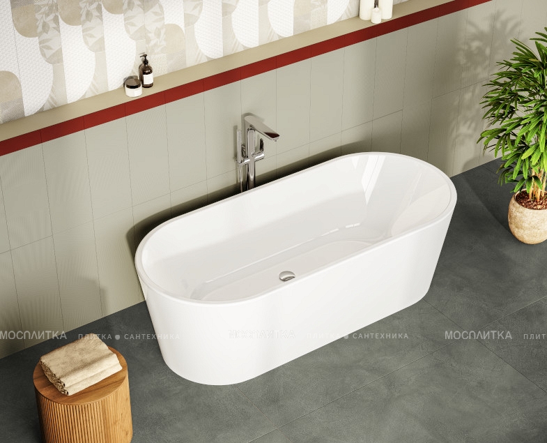 Акриловая ванна 180х80 см VitrA Geo 65380006000 белая - изображение 2